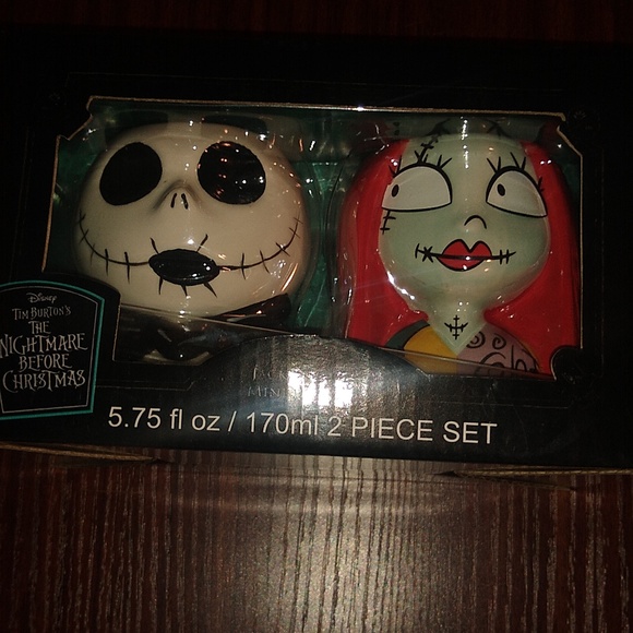 Nightmare Before Christmas Disney Tim Burton's Jack & Sally Mini Glasses - Picture 1 of 5